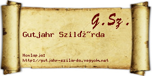 Gutjahr Szilárda névjegykártya